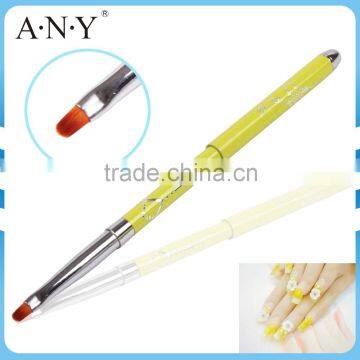 ANY High Quality Metal Handle UV Gel Art Nail Care Oval Nail Art Brush with Names Engraving