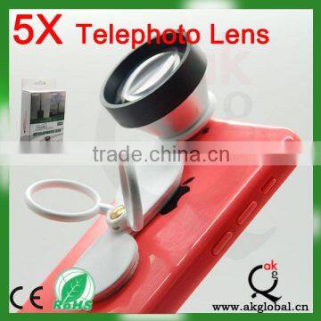 OEM Mobile Phone Accessories Mini 5X Super Telephoto Lens for iPhone 5 5s 5c