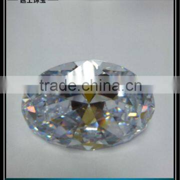 30x60mm aaa quality oval cut white zirconia cz