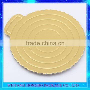 Festival Party Decorating Gold Paper Plate Tray For Cake Base