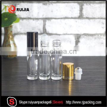 RUIJIA 4ml 6ml 8ml 10ml roll on glass bottle with glass roller and steel roller for essential oil perfume use vials                        
                                                                                Supplier's Choice