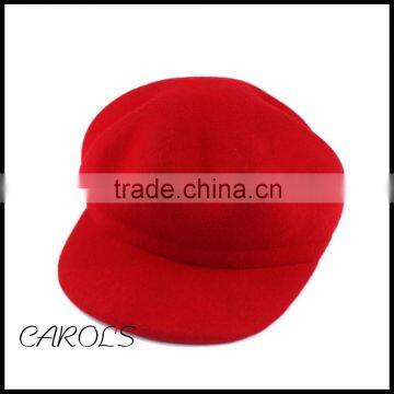 outdoor leisure hat 100% wool felt Ivy red hat for student