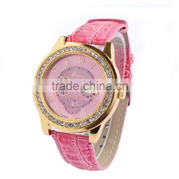 new design fashion girls watch women geneval rhinestone Crystals watches display