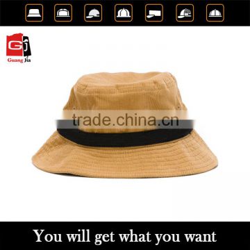 OEM/ODM High Quality Plain Blank Printed Ribbon Corduroy Custom Cheap Bucket Hat Wholesale