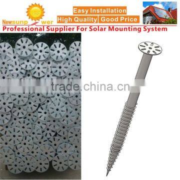 high quality low cost Hot-dip Galvanized Q235 ground screws for Solar Mounting