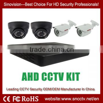 AHD CCTV camera kits camera and DVR optional