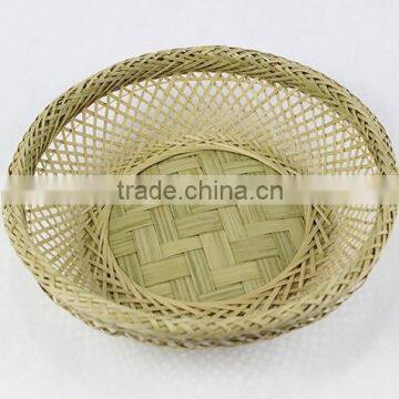 Open weaving bamboo kitchen draining basket