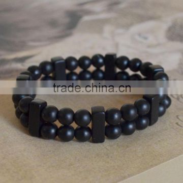 Natural black nephrite bian stone bangle