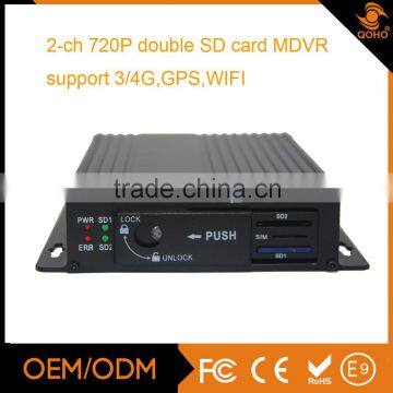2-ch 720P Mobile Dvr H.264 Gps sd Card Mobile Dvr 3G GPS G-Sensor 128GB Storage photo-4
