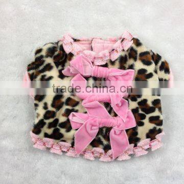 pet pink leopard velvet coat