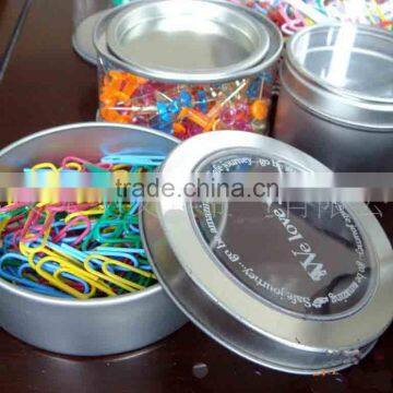 Colorful paper clip/Tin box within paper clips/Office supplies samll quantity order