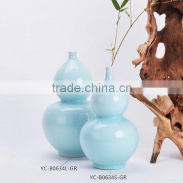 Glazed porcelain small vase,gourd shaped vase home decorations