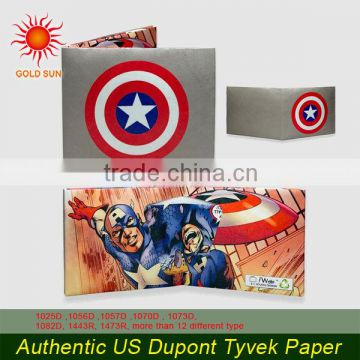 Customized promotional tyvek paper wallet