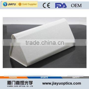 PU Material Trangle Shape Fashion Foldable Sunglasses Case and Save Space for Shipping