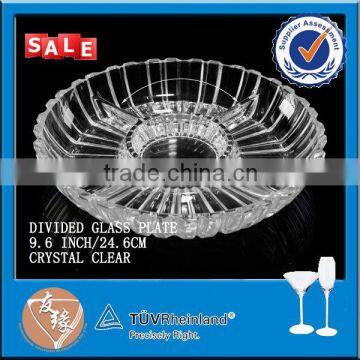 Wholesale high end divided glass plates for weddings