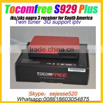 satellite receptor Tocomfree S929 plus for South America wifi 3G iptv function tocom free s929 plus digital satellite receiver