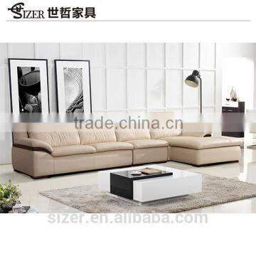 Modern Living Room Leather Sectional Sofa Cushions Sale photo-2