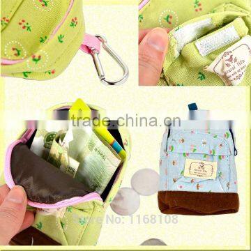 Girl Bag Women Wallet Canvas Pouch Flower Backpack Coin Purse