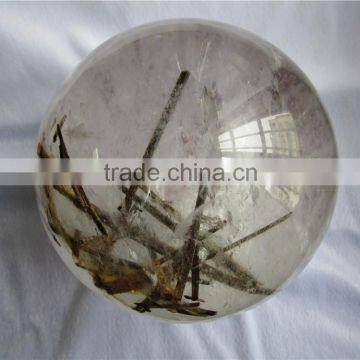 Eye-catching Rutilated Ball ,home Decor Crystal Ball,gifts for Crystal Ball photo-4