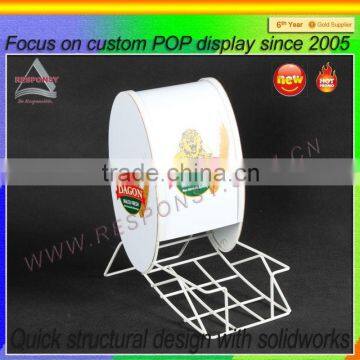 Metal Material Counter Style Beverage Gravity Feed Display Shelf