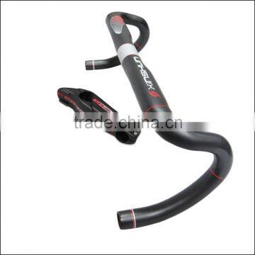2016 Xinshun Mountain Bikes Carbon Handlebar Mtb Road Bike Accessories Bicycle Parts Grips With Stem BH2212 photo-2