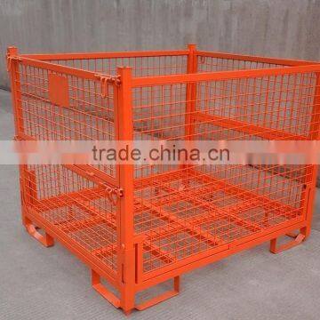 RH-C04 Warehouse Foldable Storage Cage Steel Container