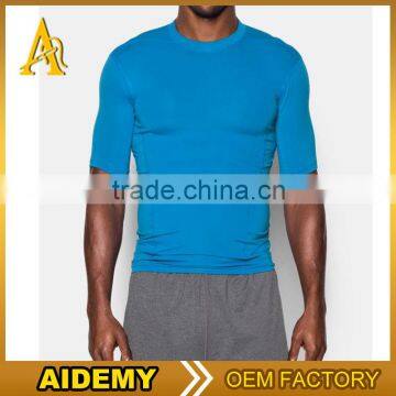 Mens Fitness 100% Polyester Wholesale Blank T-shirts Dry Fit t Shirt photo-2