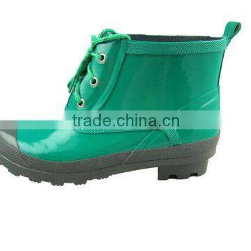 Green Lake Lace-up Ankle Rubber Rain Boots