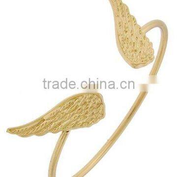 Gold Tone Lead Compliant Metal Cuff Wing Bracelet