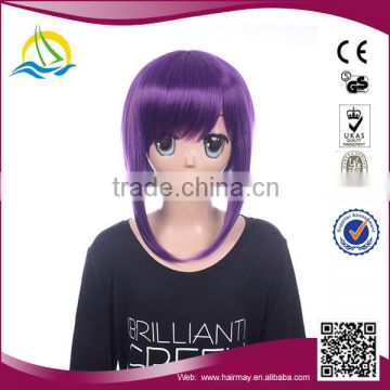 High quality japanese cosplay wig long purple