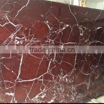 Rosso levanto slabs natural marble import from turkey red and white marble tiles