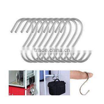 2016 Hot Selling S Shape Hooks Stainless Steel Hanger Clasp Rack Clothes Pot Pan