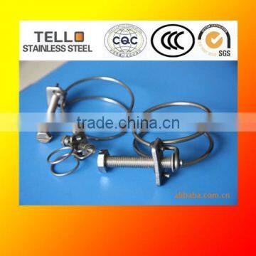 stainless steel double bolt hose clamp