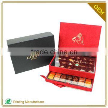 Newest Design Fancy Chocolate Gift Packaging Box With Paper Divider Factory