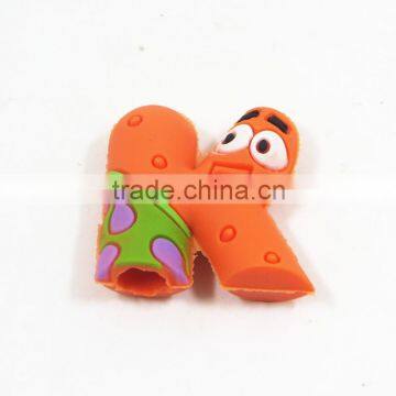 Hot sales custom cartoon PVC rubber pencil/ pen topper