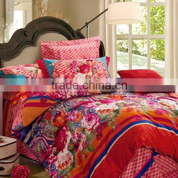 Wholesale New design Reactive printed 3d bedding sets, queen king size/bedclothes duvet cover pillowcase Bed sheet