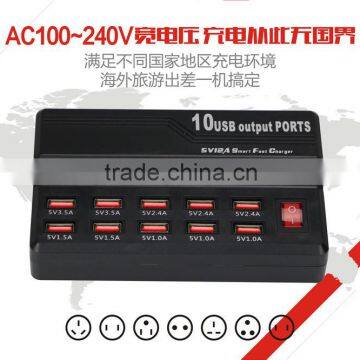 Factory Supplier Combo USB 2.0 High Speed 10 Ports HUB For Laptop PC/ 10 Ports Usb 2.0 Hub for Multi Usb Device