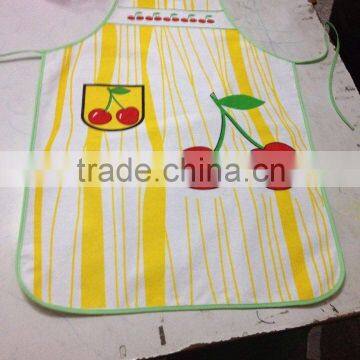 fruit design terry finishing and pvc coated bib apron