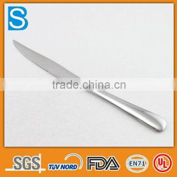 High end serrated knife steak