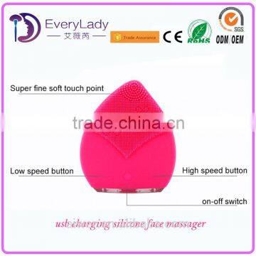 EveryLady silicone vibrating face massager ultrasonic