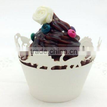 Free sample Cut wedding cupcake box laser cut gift box
