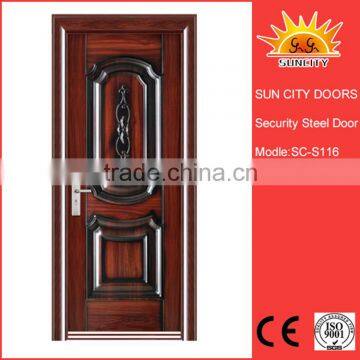 SC-S116 New design fashion low price expandable steel security door,home door design