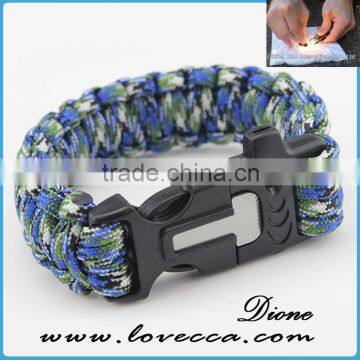 Outdoors self rescue paracord bracelet survival bracelets