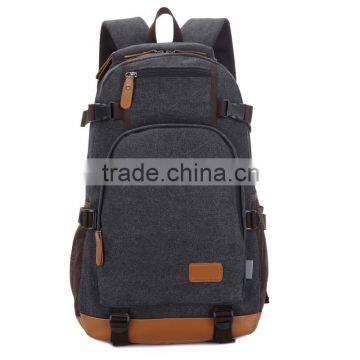 black custom canvas backpack