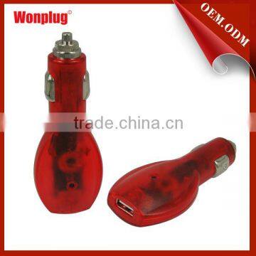 Guangzhou wonplug 5v 2.1a mini car charger ,smart car charger for iphone, laptop,GPS.