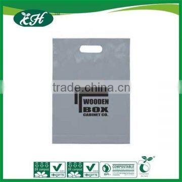 wholesale promotional custom branded plastic die cut bag with handle