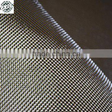 3K plain carbon fiber woven facbric mixed gold metallic yarn carbon fabric