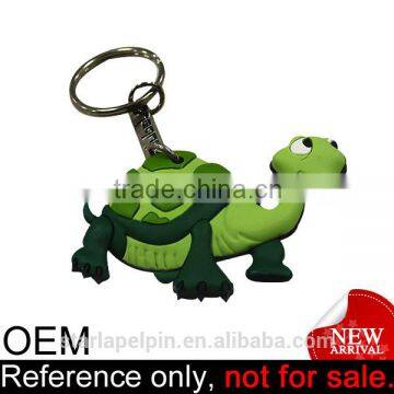 Promotional Eco-friendly 3d custom rubber soft pvc tortoise keychain