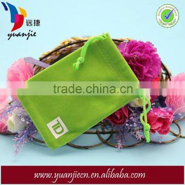 Wholesale Promotional Green Comestic Velvet Bags for Gift