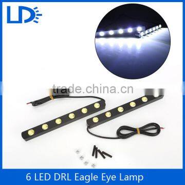 New product 6Wx 2 12V 6-LED DRL LED Eagle Eyes Daytime Running Light